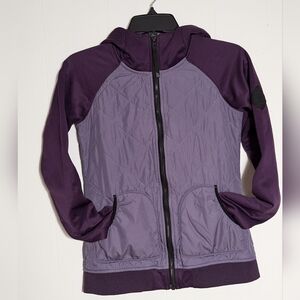 The North Face Hybrid Quilted Hooded Zip Jacket Pockets, Renewed